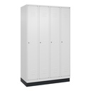 Garderobenspind C+P Classic PLUS (Weiss, 30, mit 4 Türen)
