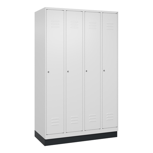Garderobenspind C+P Classic PLUS (Weiss, 30, mit 4 Türen)
