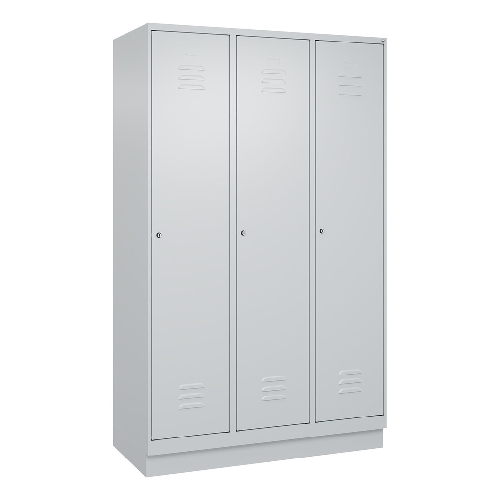 Garderobenspind C+P Classic PLUS (Lichtgrau, 40, mit 3 Türen)