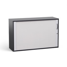 Rollladenschrank Elan Euroffice mit eckiger Kante und Holz Rollladen (mit Schlüssel)