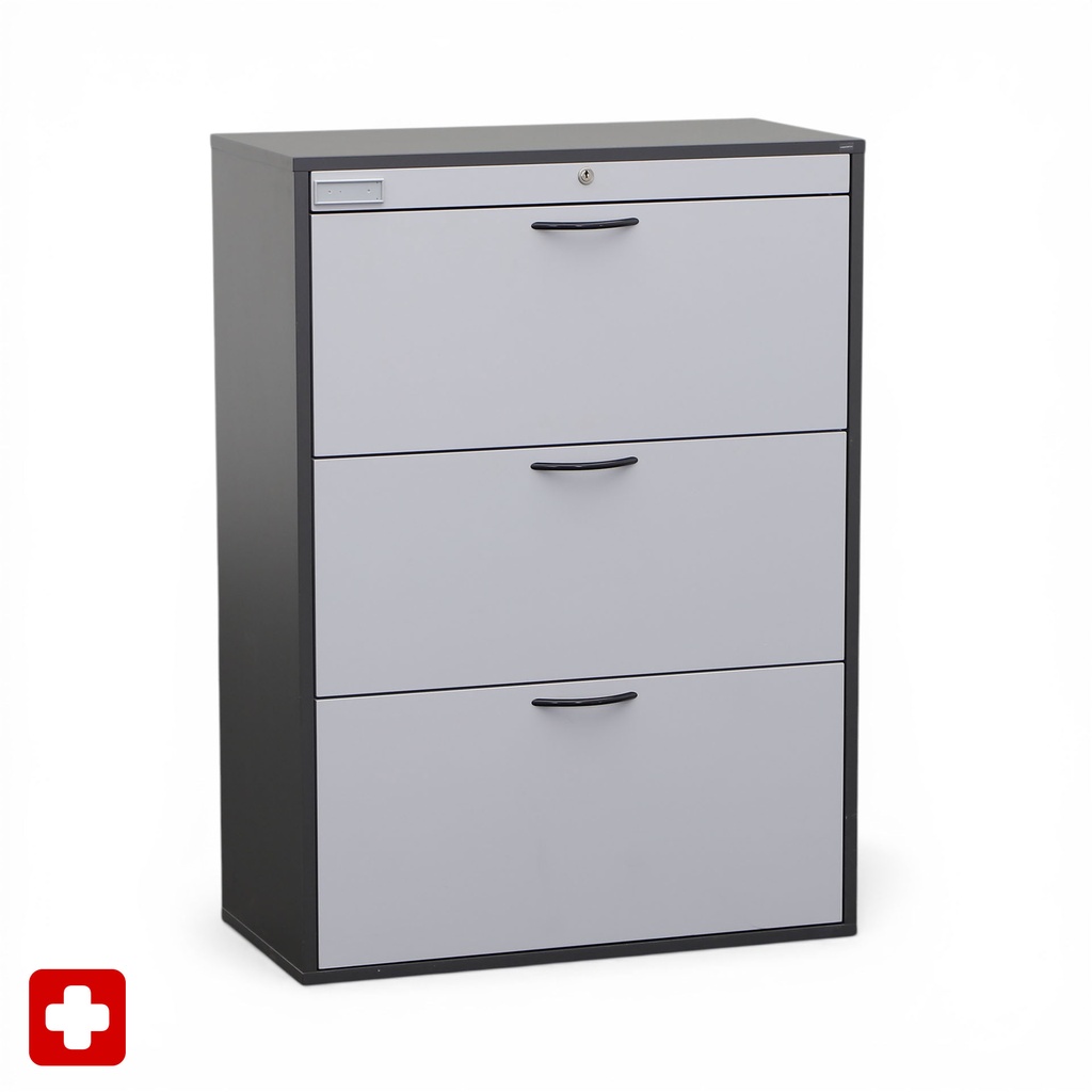 Hängeregisterschrank Haworth / Elan Euroffice (Lichtgrau, Normal gebraucht, mit Schlüssel)