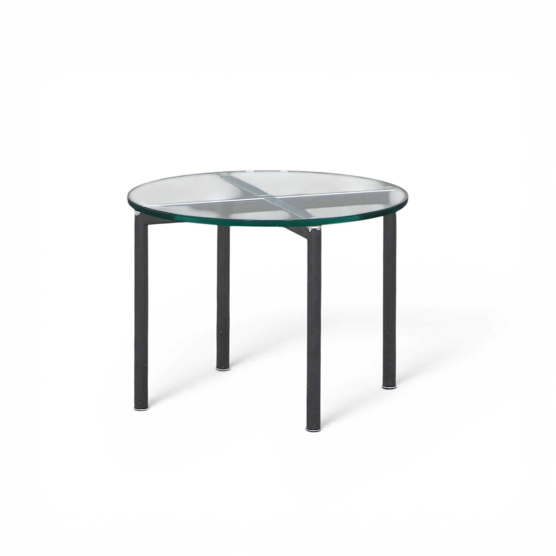 Image of Glas Couchtisch Walter Knoll Jason 60x60 cm, Transparent/Verchromt, Rund, Gut - Perfekt für Sofa und Lounge