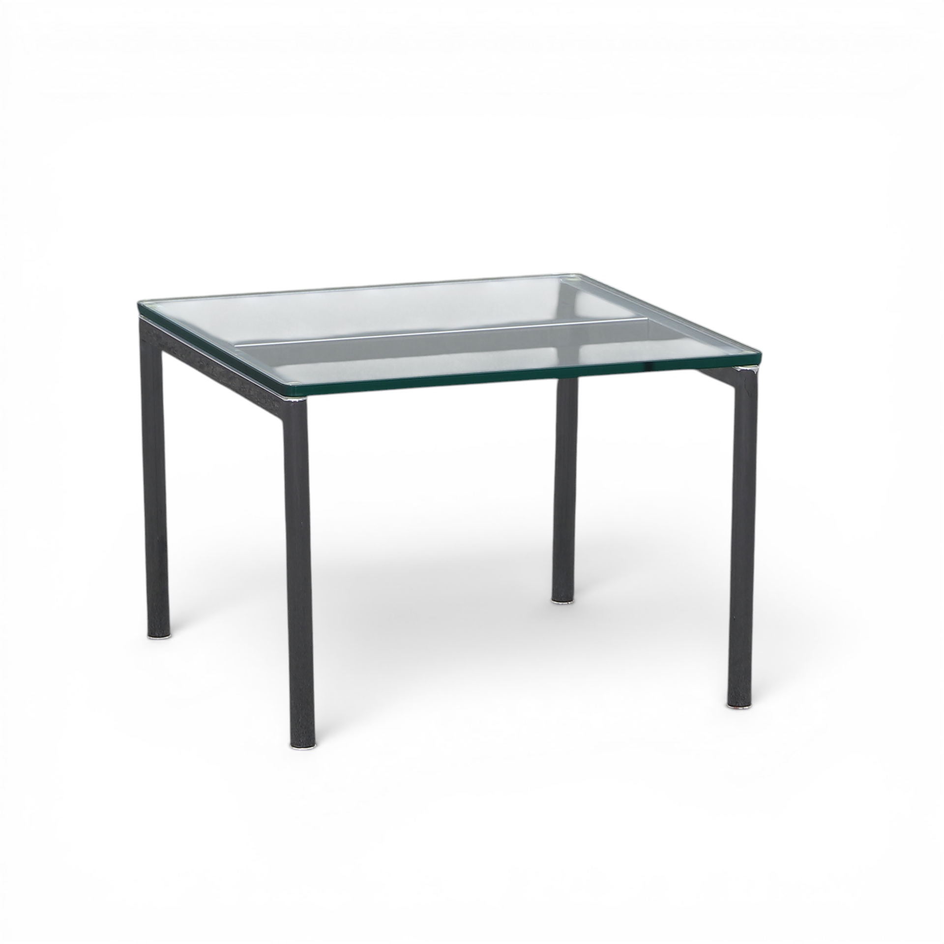 Table basse en verre Walter Knoll Jason 62x62 cm, Clair/Chromé, Carré, Bon - Parfait pour le canapé et le salon