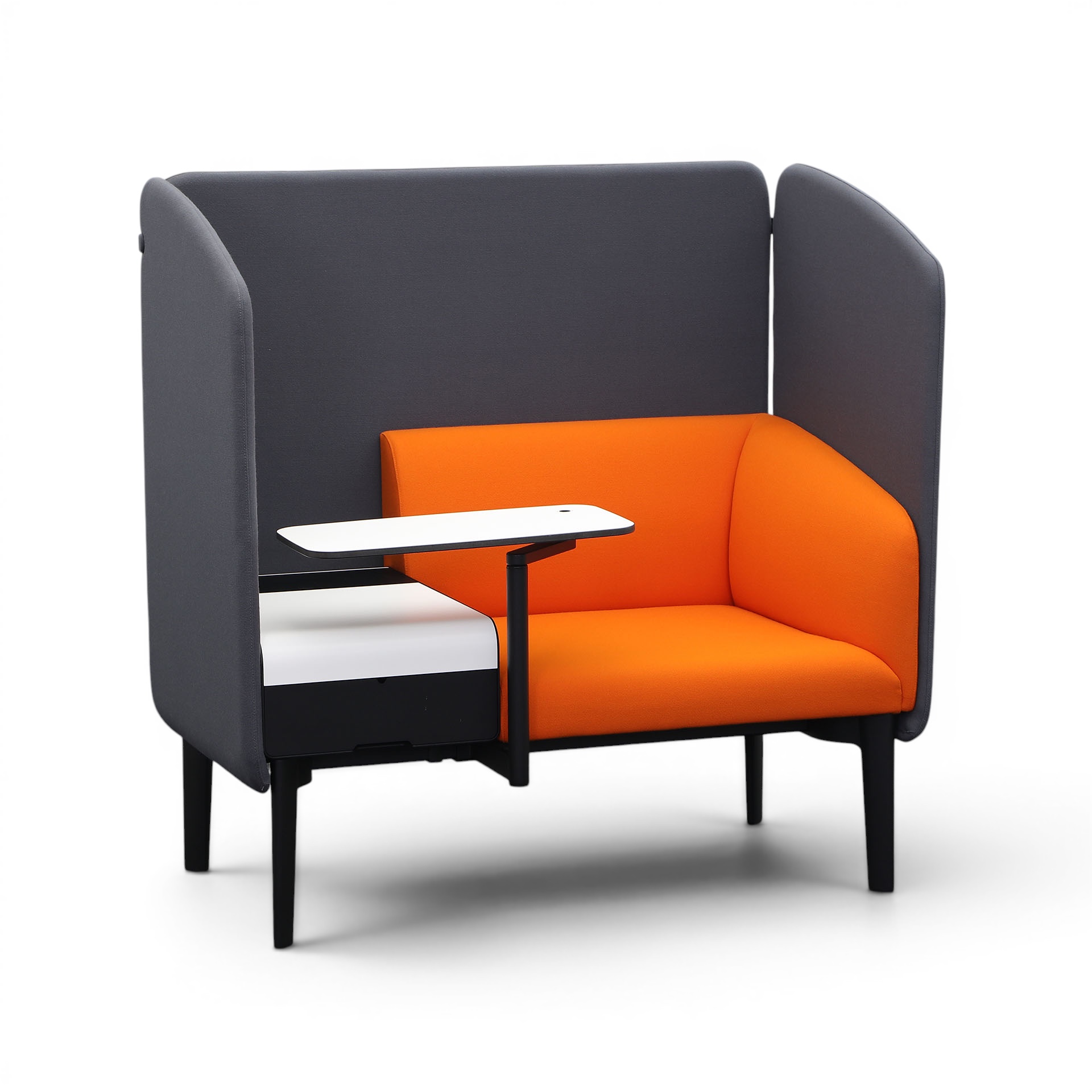 Sessel Sofa Sedus Works - Focus, 124.0 x 69.0 cm, Orange/Anthrazit, Gut, Eleganz & Komfort - Ideal für entspannte Stunden