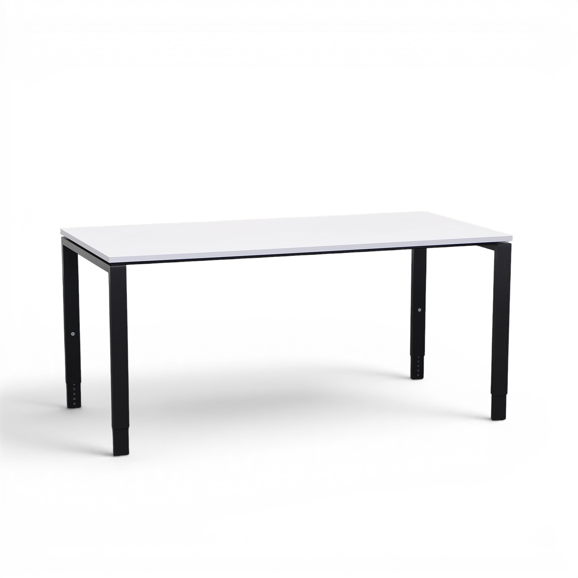 Ergonomischer Schreibtisch 160x80 cm, Lichtgrau/Anthrazit, Normal gebraucht, Tisch - ideal fürs Homeoffice oder Büro