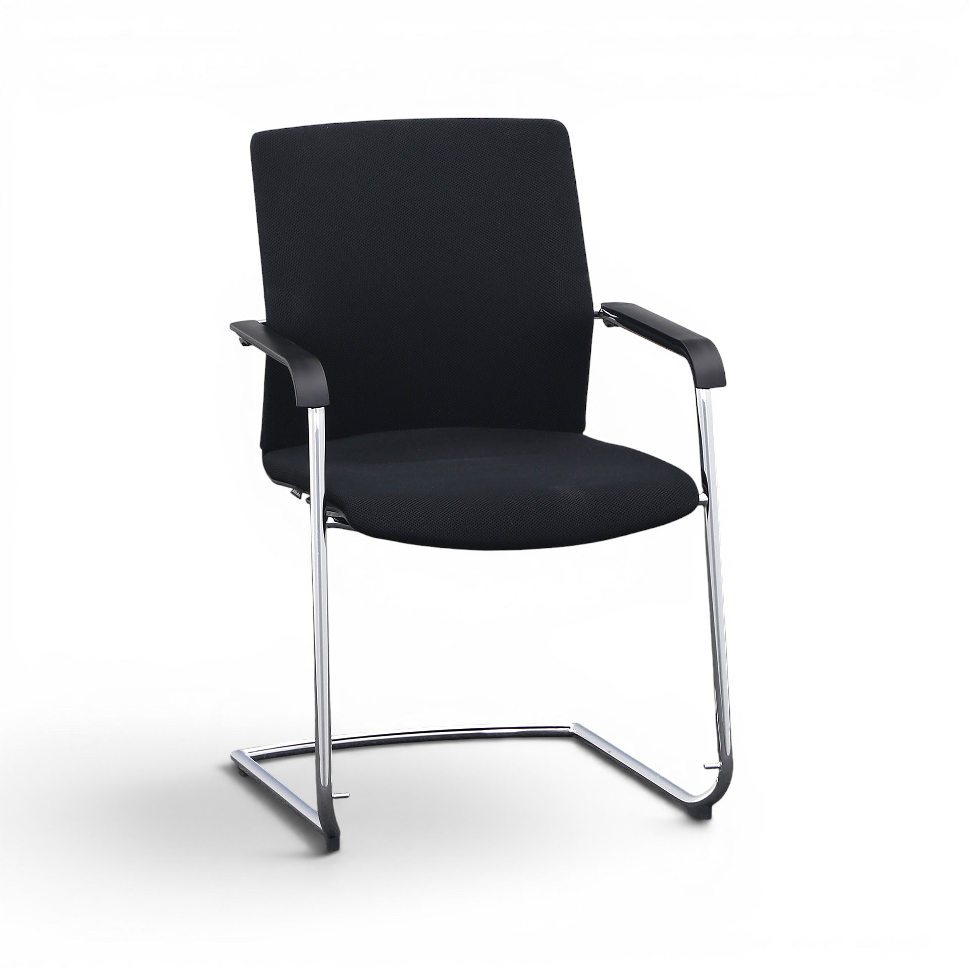 Image of Freischwinger Wilkhahn Schwarz/Verchromt mit Fixarmlehnen, Freischwinger, Normal gebraucht - Perfekt für Besucher und Gäste