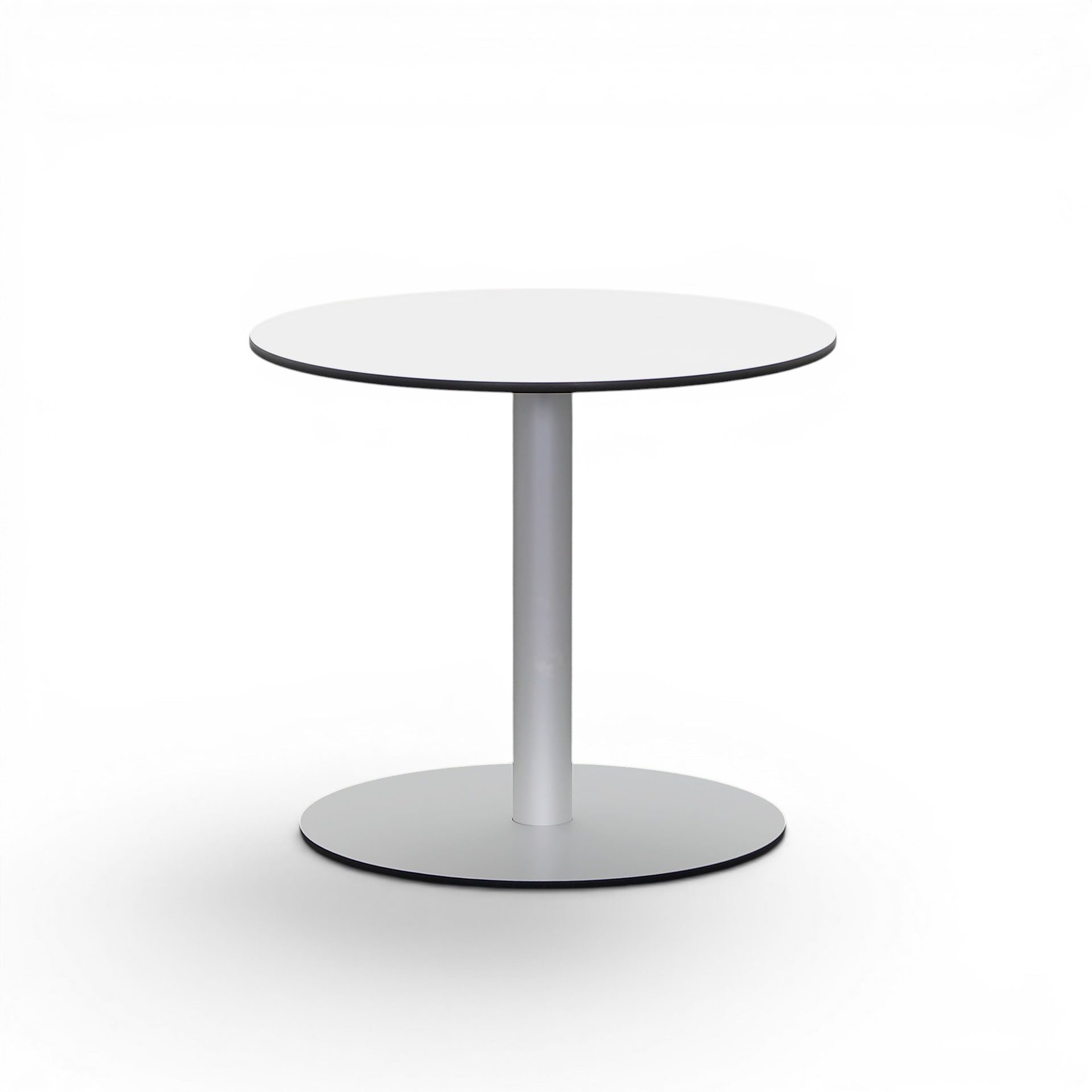 Image of Beistelltisch Bene cm, Weiss/Silbergrau, Rund, Gut Tisch - Optimal für moderne Büroeinrichtung
