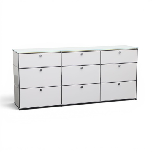 Sideboard USM Haller mit Glasdeckplatte (Gut)