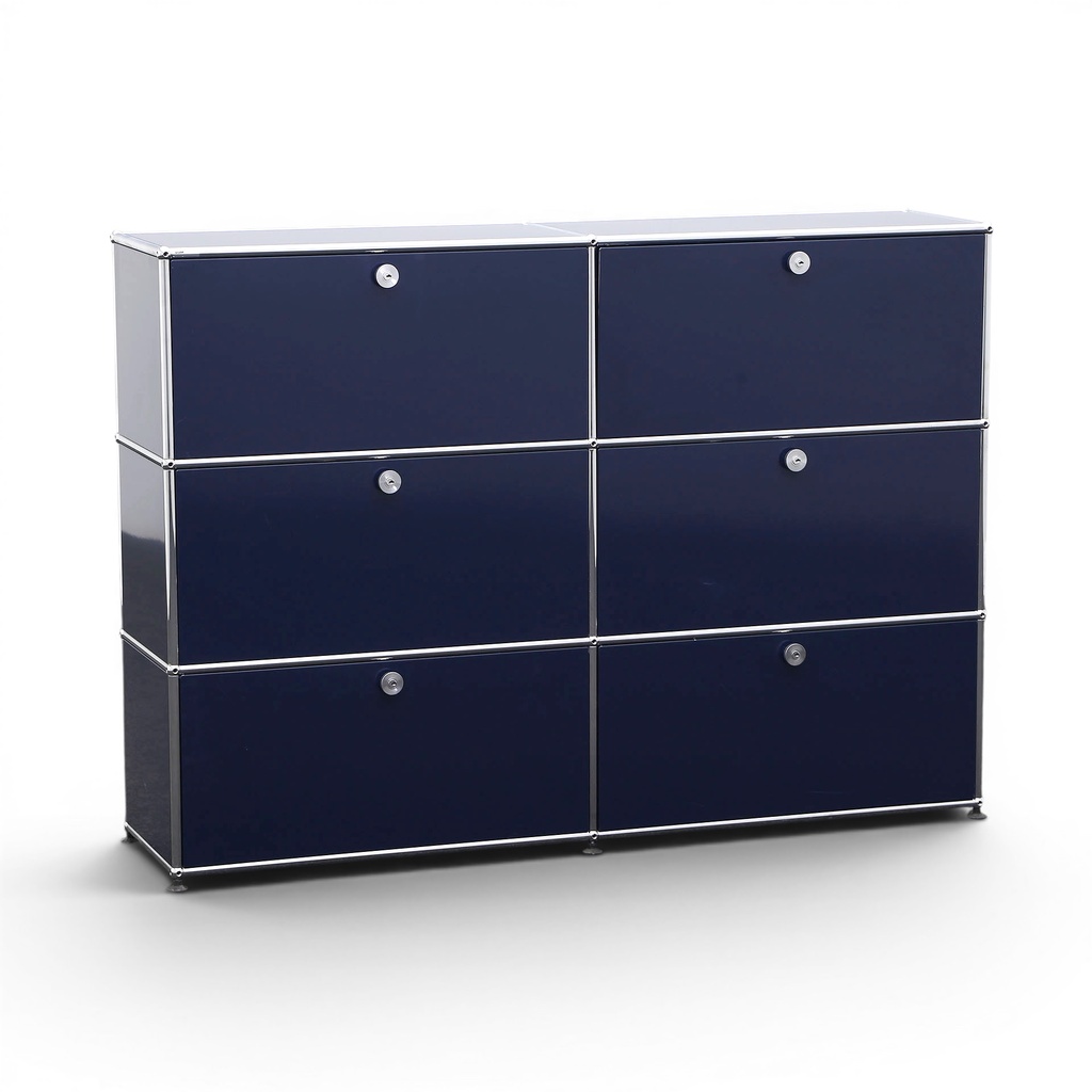 Highboard USM Haller (Blau, Normal gebraucht, mit Schlüssel)