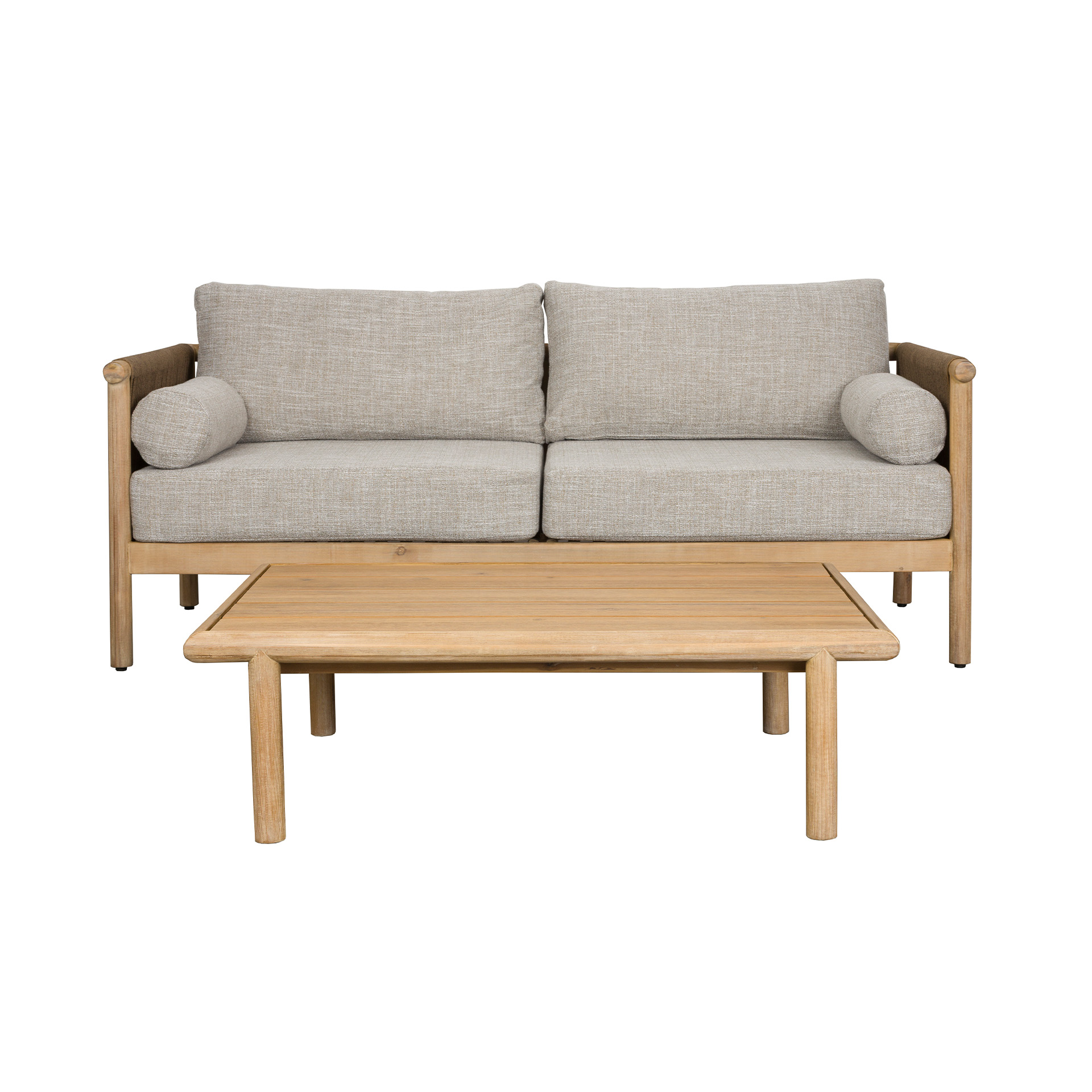 Dutchbone Salon de jardin Oasis Beige/Bois d