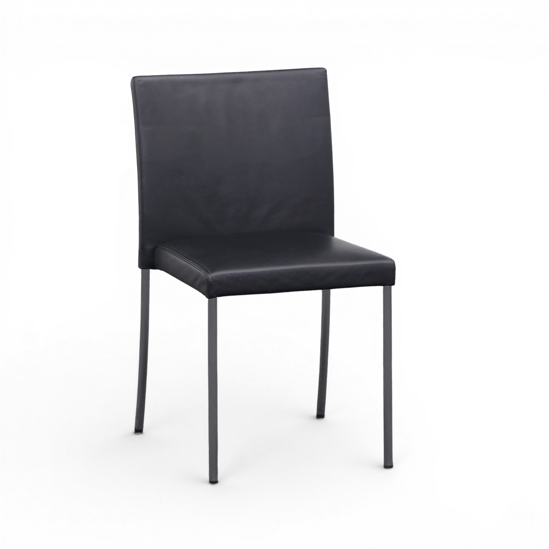 4-Fuss Stuhl Walter Knoll Jason Lite Schwarz/Verchromt ohne Armlehnen, Gut – Perfekt für Büro und Empfang