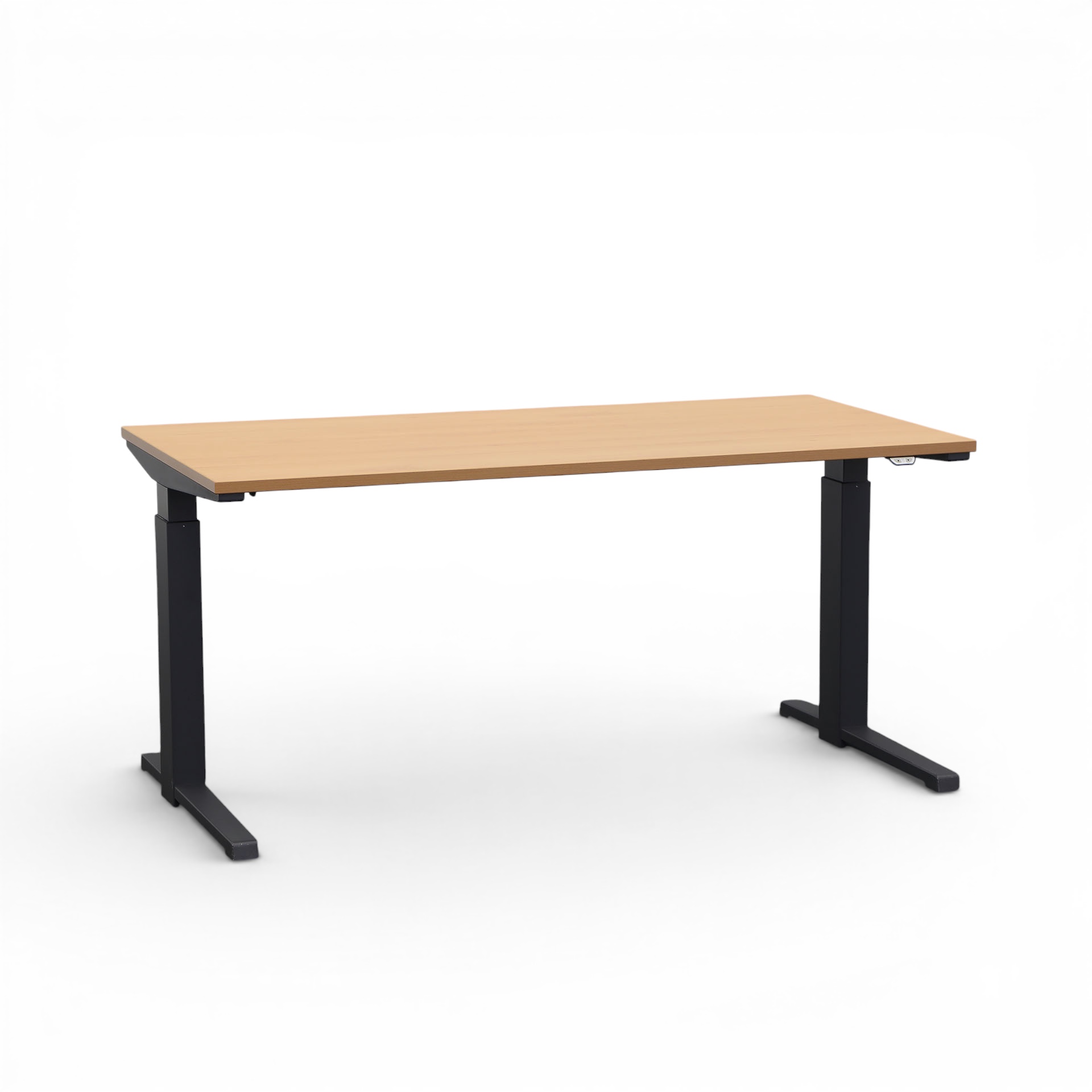 Ergonomique Table haute Steelcase Activa Lift 2 160x80 cm, Hêtre/Anthracite, Bon, Pupitre - idéal pour le bureau ou la maison
