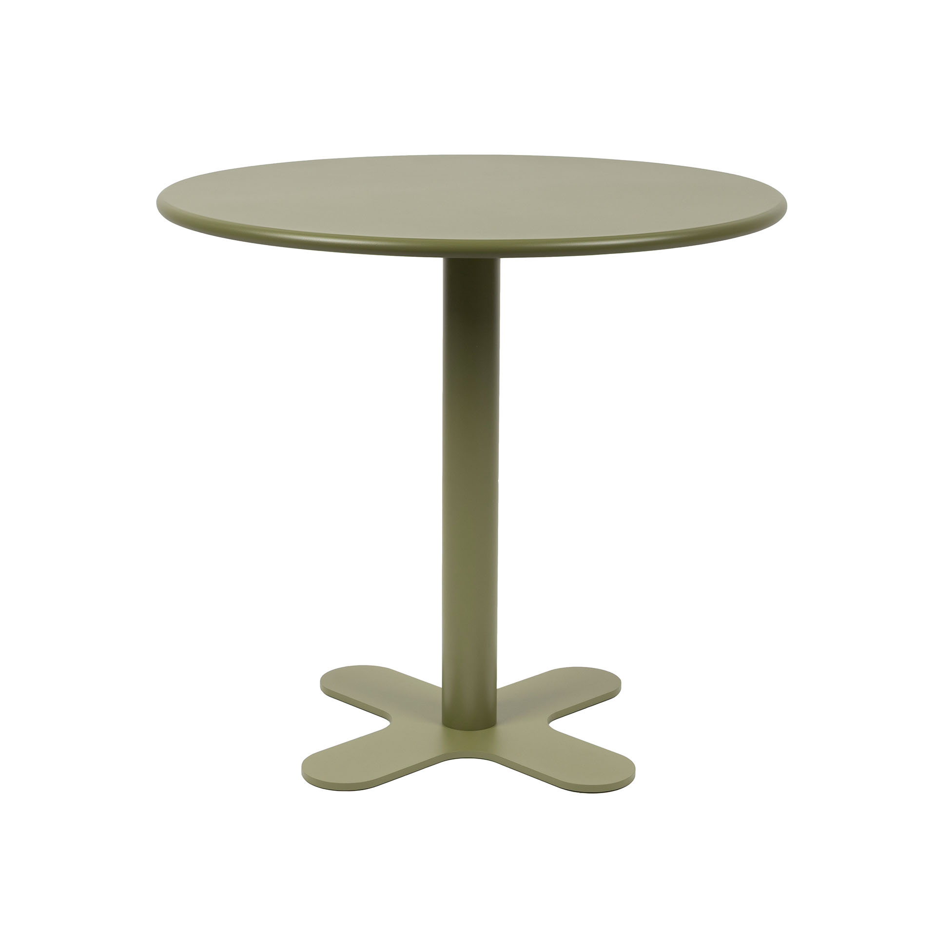 Image of Outdoor Bistrotisch White Label Living Sanjay 80x80 cm, Grün, Rund, Neu Tisch - Perfekt für Café und Bistro