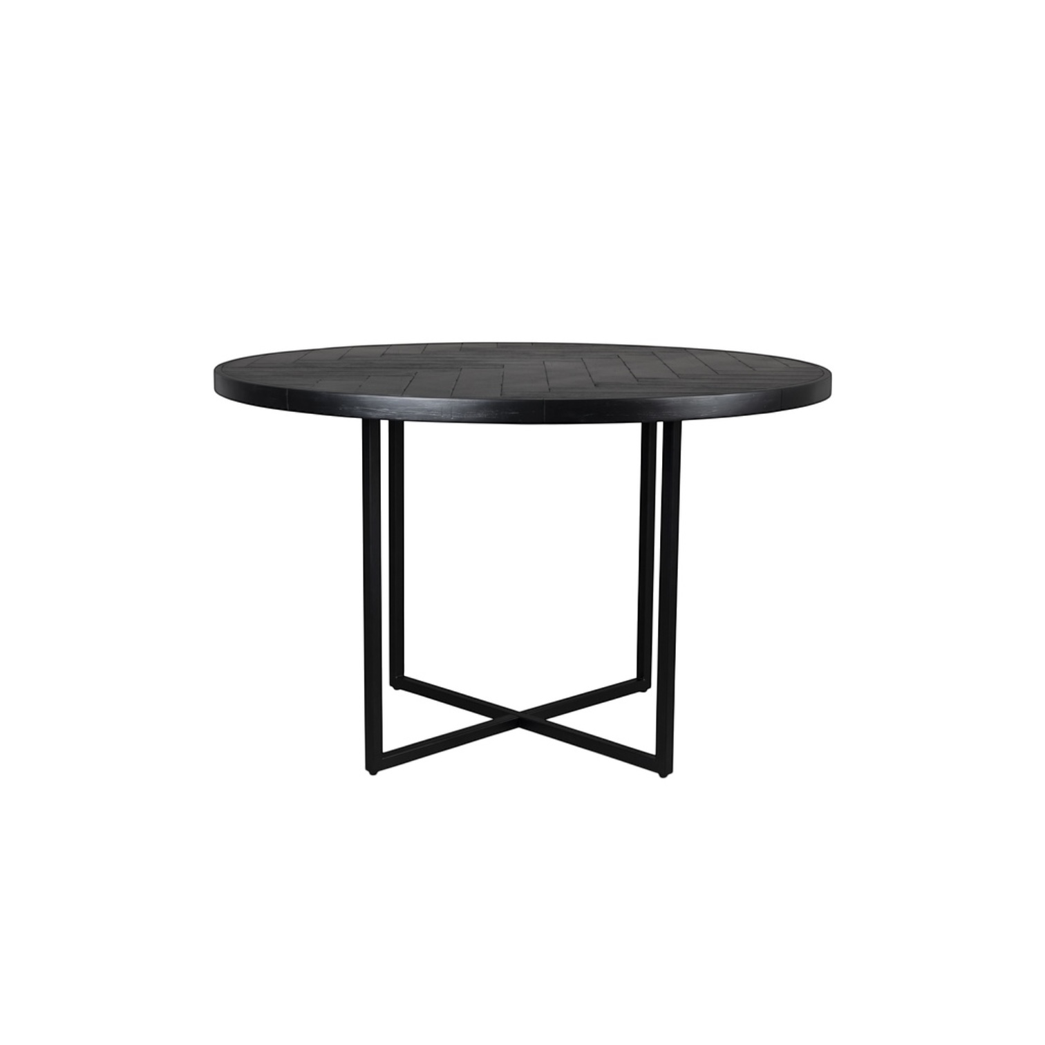 Image of Bistrotisch Dutchbone Class 120x120 cm, Schwarz, Rund, Neu Tisch - Perfekt für Café und Bistro