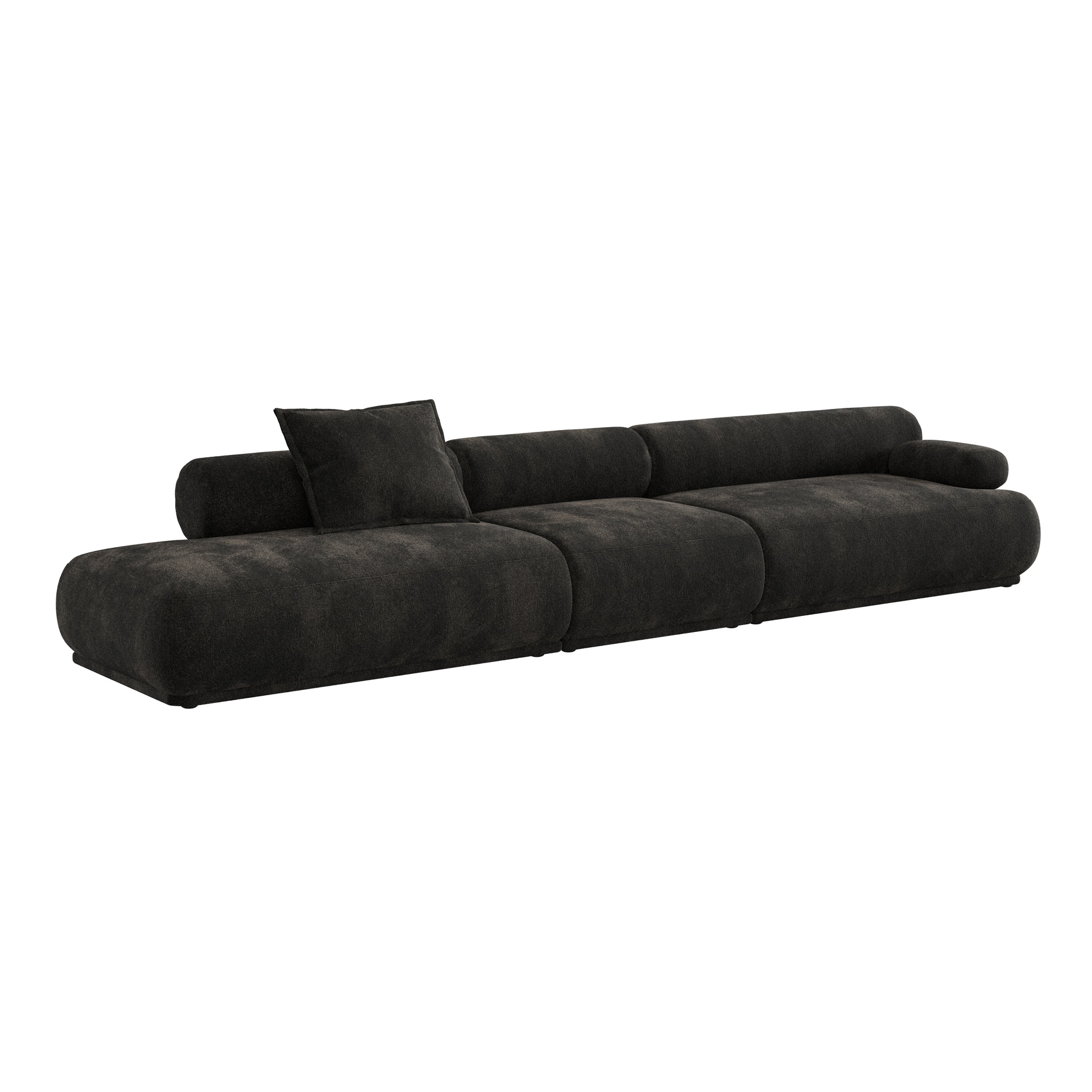 Image of 4.5-Sitzer Loungesofa Zuiver Rembrandt rechts, 402 x 97 cm, Dunkelbraun, Neu, Eleganz & Komfort - Ideal für entspannte Stunden