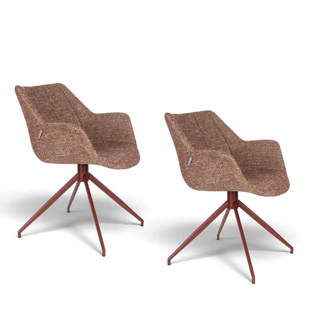 Image of Zuiver Doulton Stuhl - 2er Set Rot, Neu – Perfekt für Büro und Empfang
