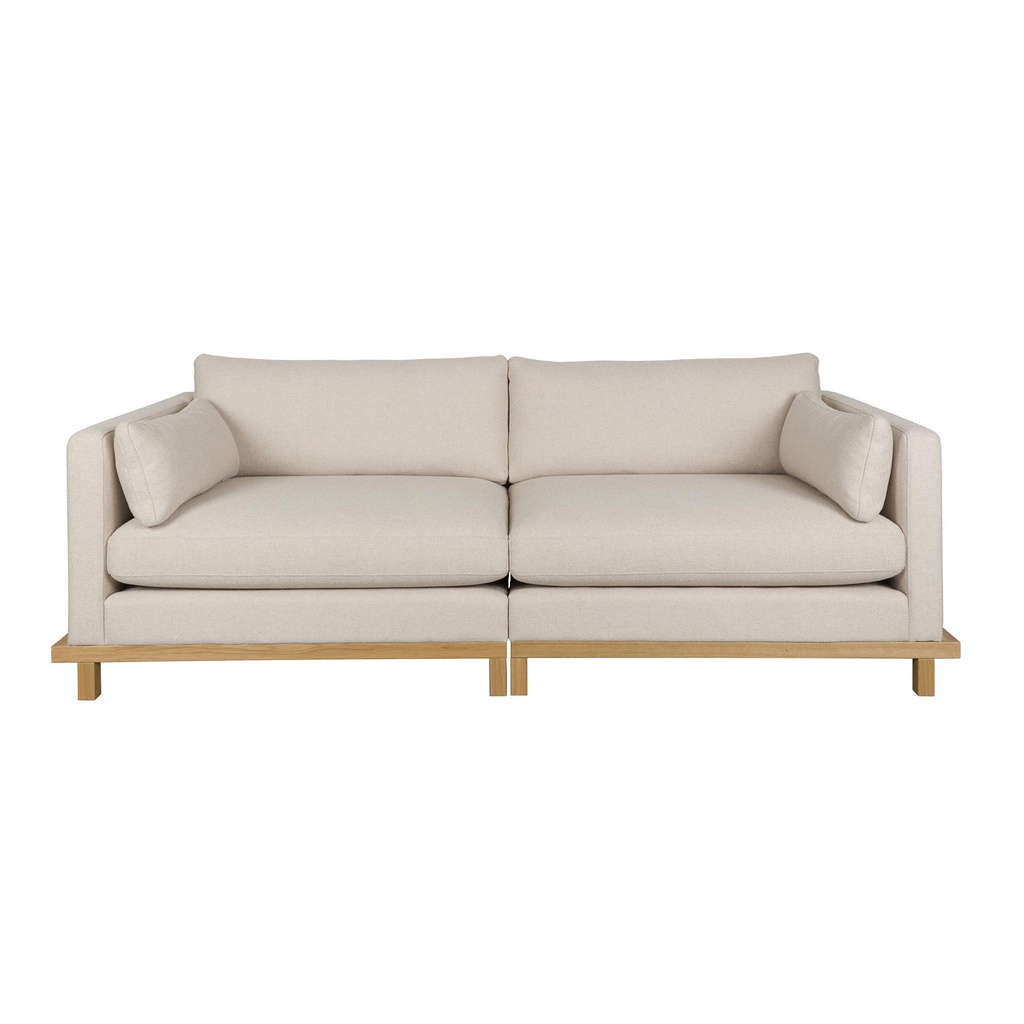 Image of 3-Sitzer Loungesofa Zuiver Blossom , 230 x 101 cm, Beige/Eiche, Neu, Eleganz & Komfort - Ideal für entspannte Stunden