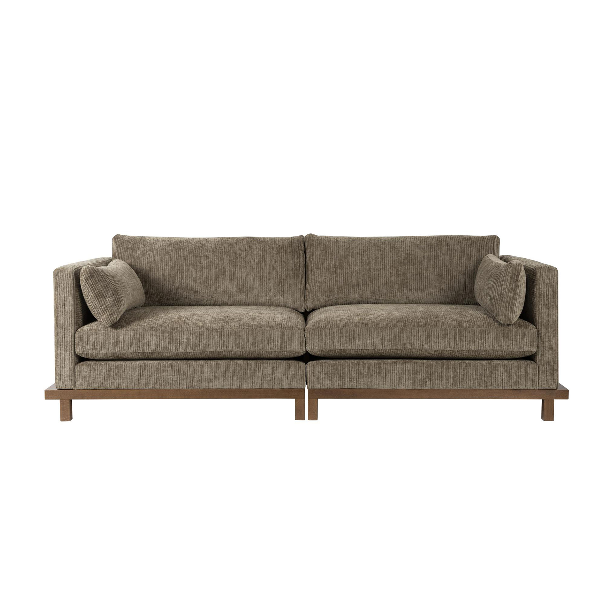Image of 3-Sitzer Loungesofa Zuiver Blossom , 230 x 101 cm, Grün/Eiche dunkel, Neu, Eleganz & Komfort - Ideal für entspannte Stunden