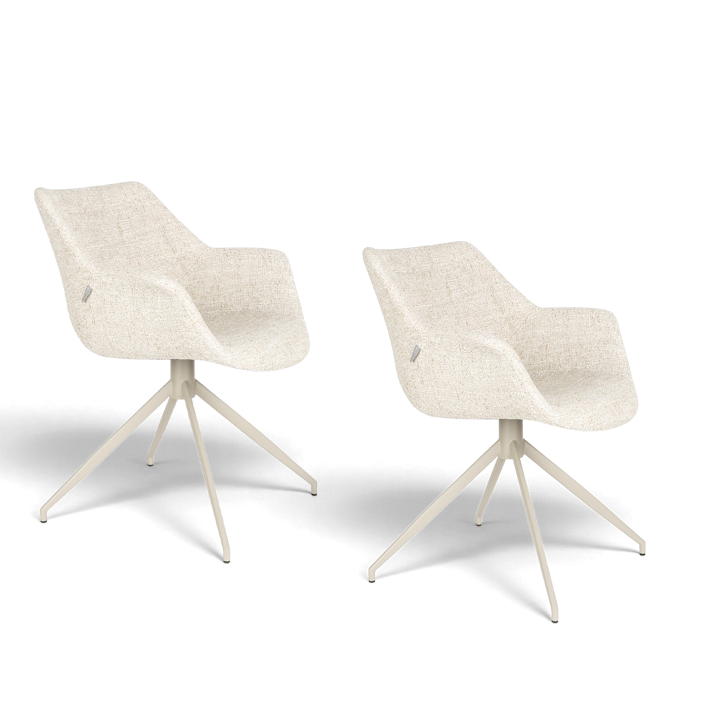 Image of Zuiver Doulton Stuhl - 2er Set Beige, Neu – Perfekt für Büro und Empfang