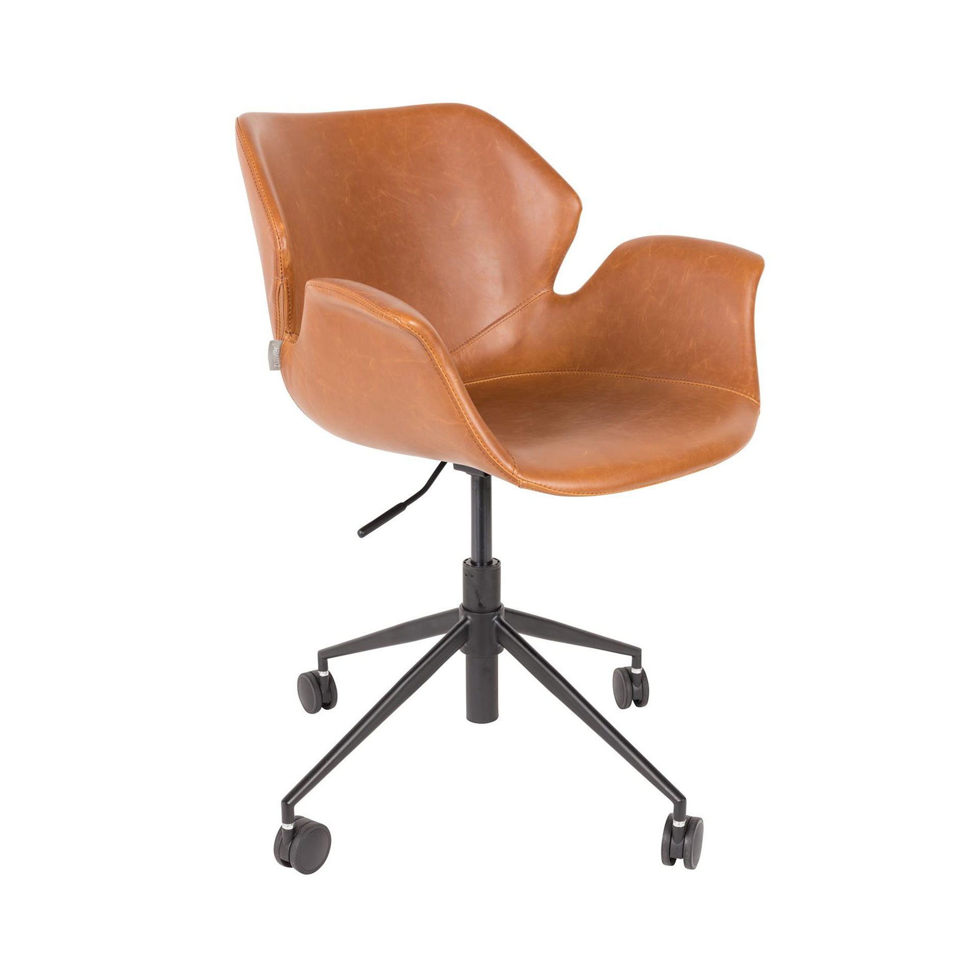 Image of Bürostuhl Zuiver Nikki, Braun, Neu, Ergonomischer Stuhl - ideal für flexibles Arbeiten