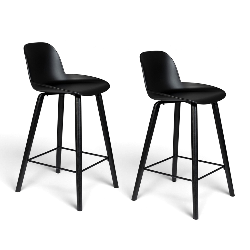 Image of Theken Hocker Albert Kuip All Black, Schwarz, Neu, Tresenhocker - Praktisch & Komfortabel