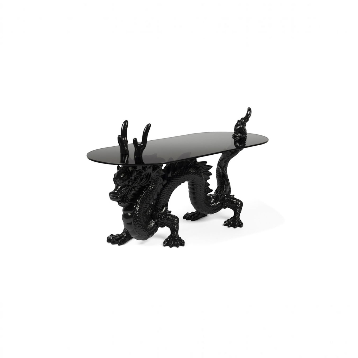 Image of Couchtisch Bold Monkey Dragonized Bastard 100x45 cm, Schwarz, Oval, Neu - Perfekt für Sofa und Lounge