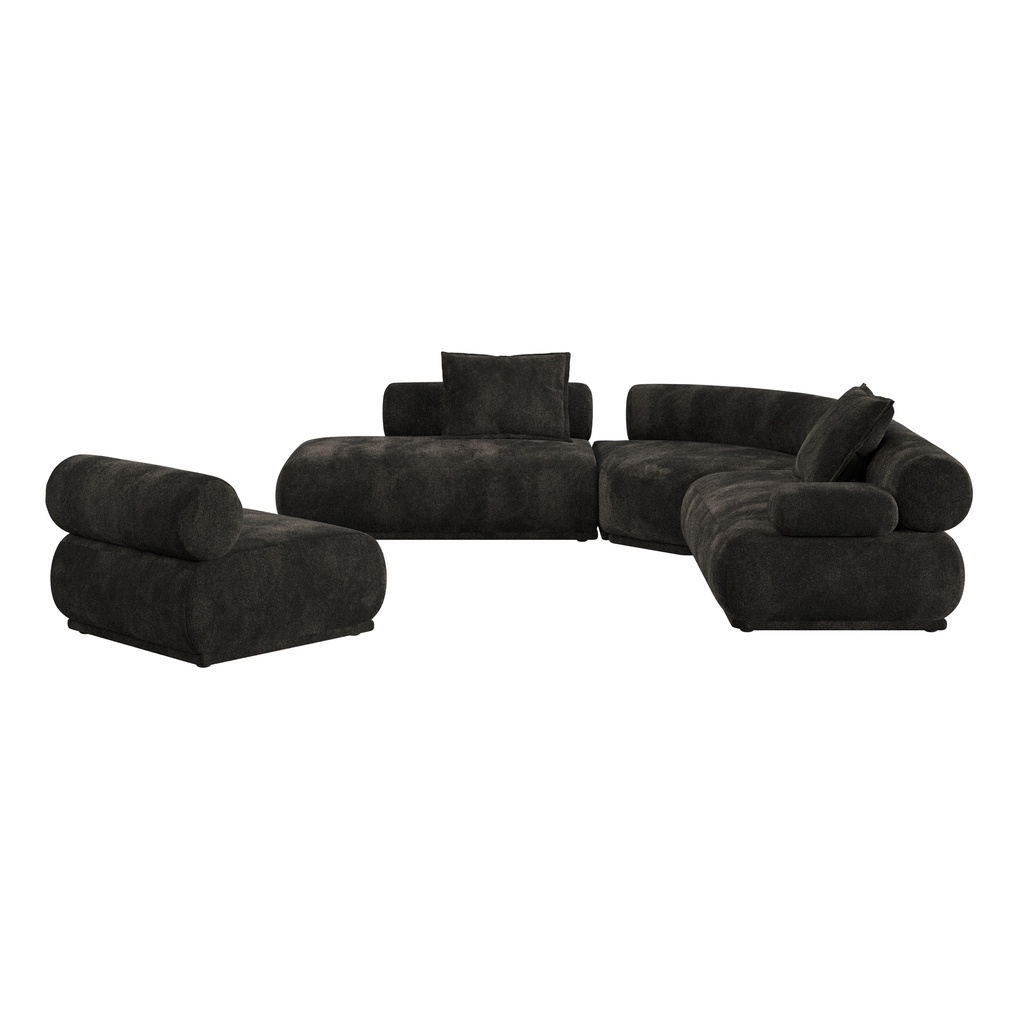 Image of 7.5-Sitzer Loungesofa Zuiver Rembrandt rechts, 594 x 97 cm, Dunkelbraun, Neu, Eleganz & Komfort - Ideal für entspannte Stunden