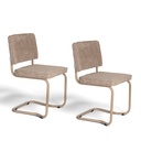 Zuiver Ridge Kink Soft Stuhl - 2er Set (Beige)