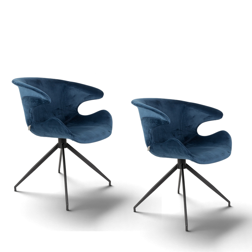 Image of Esszimmerstuhl Zuiver Mia - 2er Set Blau, Neu - Robust & Stilvoll