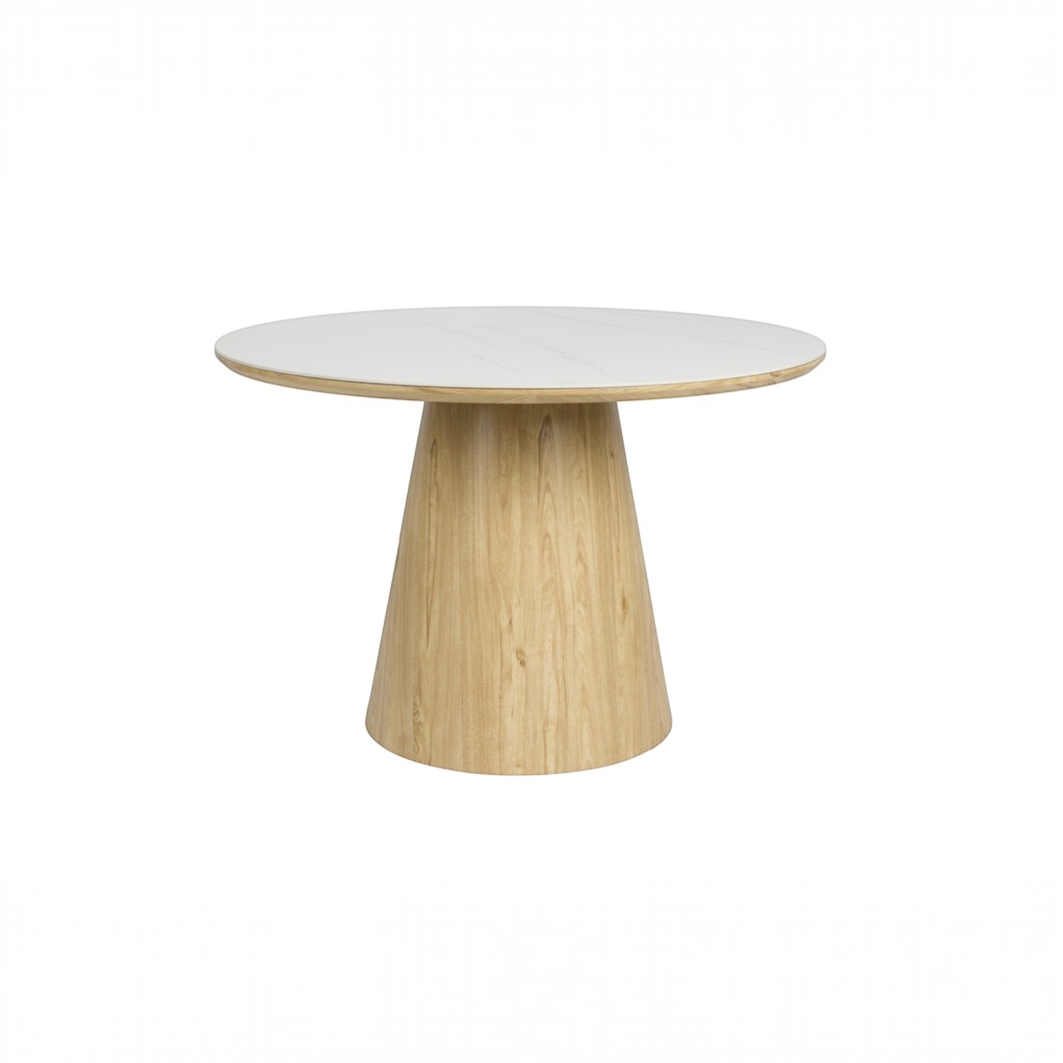 Image of Esstisch White Label Living Almira 115x115 cm, Eiche, Rund, Neu Tisch - Perfekt für Café und Bistro
