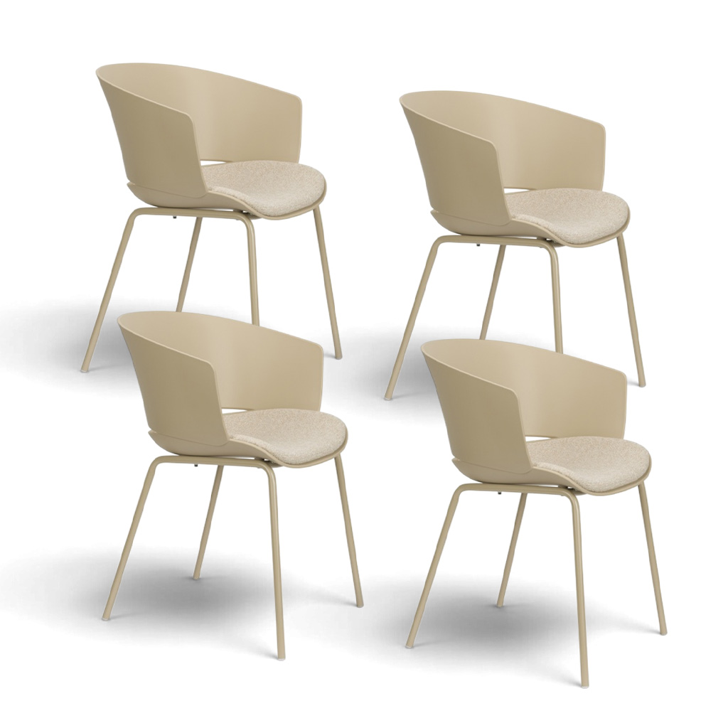 Image of Stuhl Jessica - 4er Set (Beige)