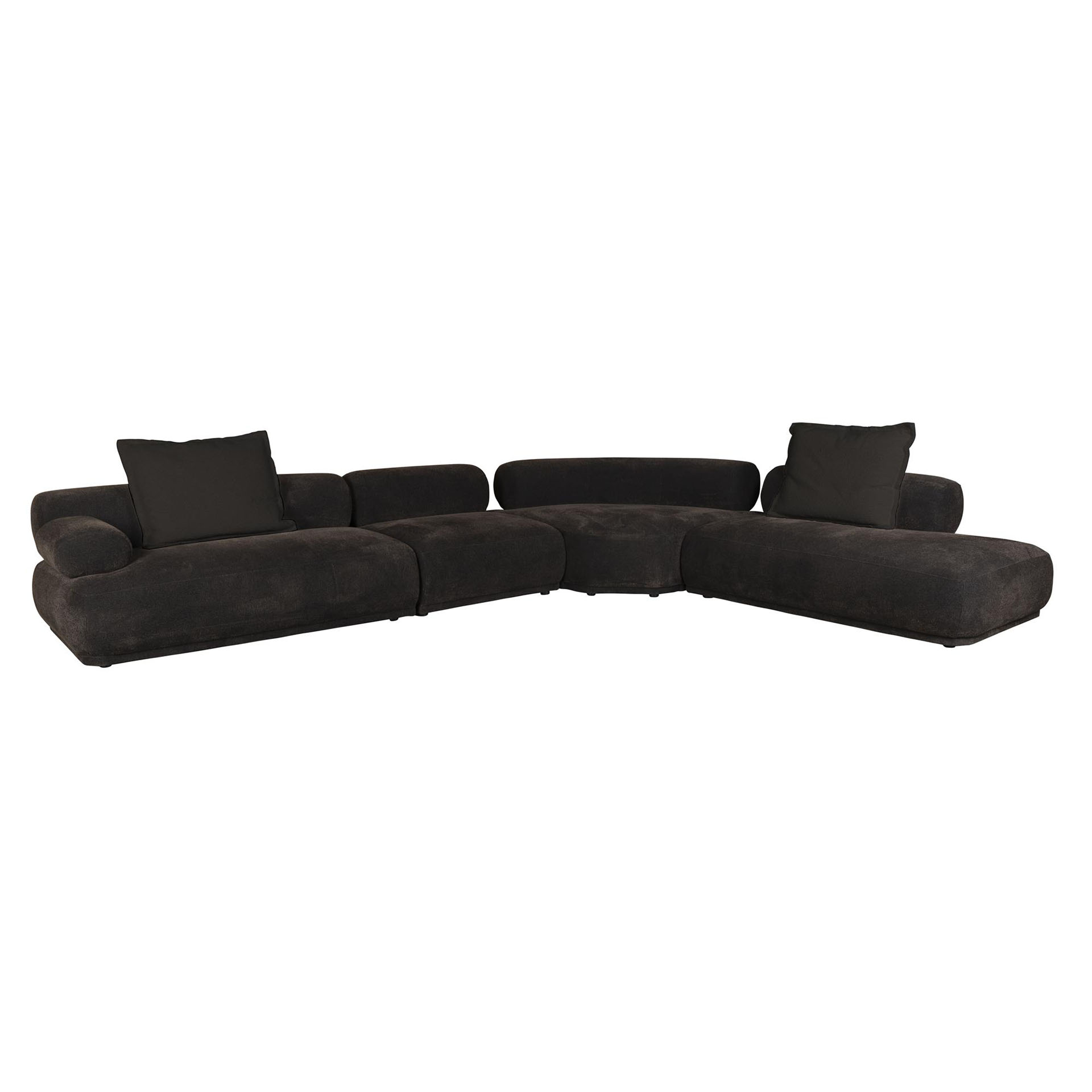 Image of 7.5-Sitzer Loungesofa Zuiver Rembrandt links, 594 x 97 cm, Dunkelbraun, Neu, Eleganz & Komfort - Ideal für entspannte Stunden