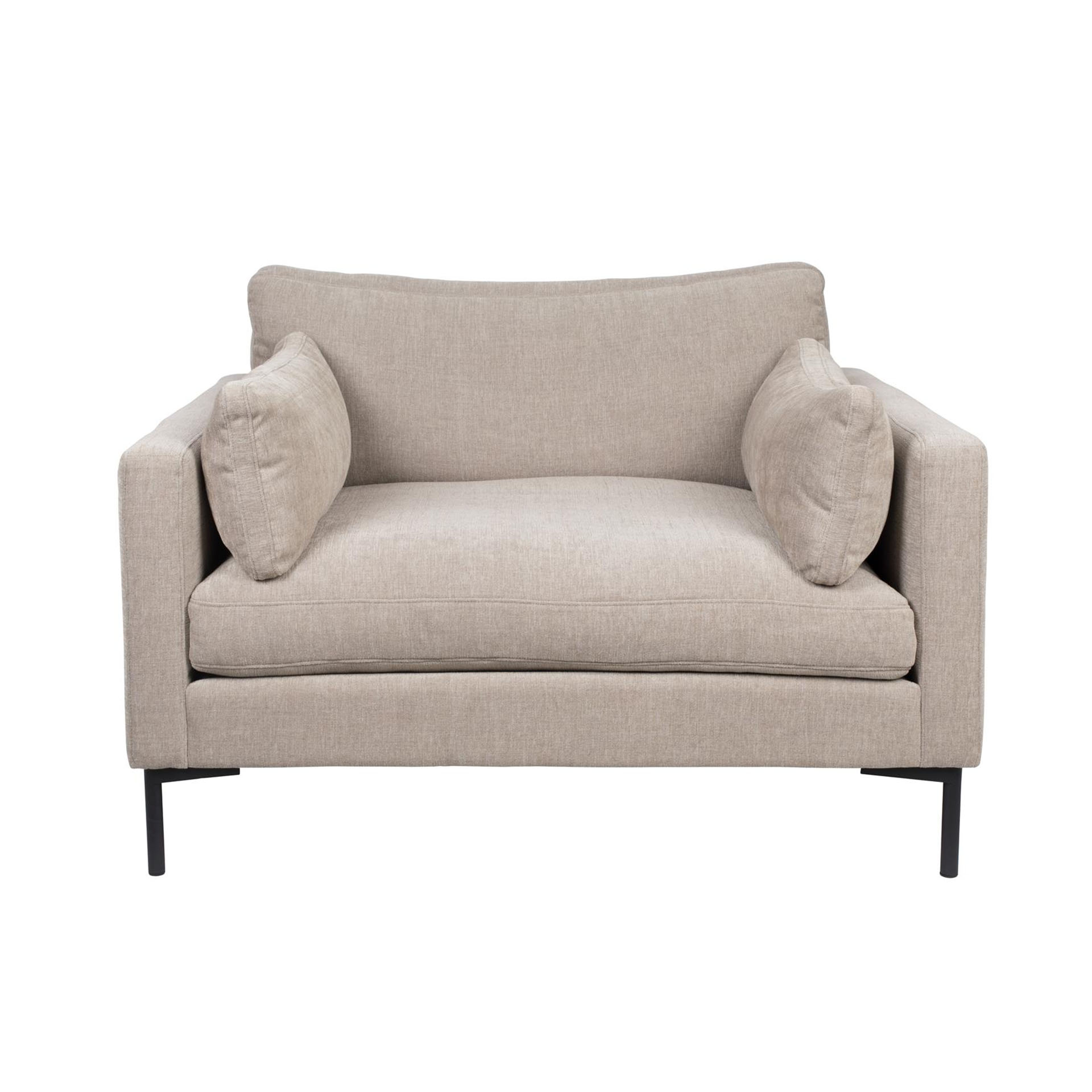 Image of Sessel Loungesofa Zuiver Summer, 125 x 101 cm, Beige/latte, Neu, Eleganz & Komfort - Ideal für entspannte Stunden