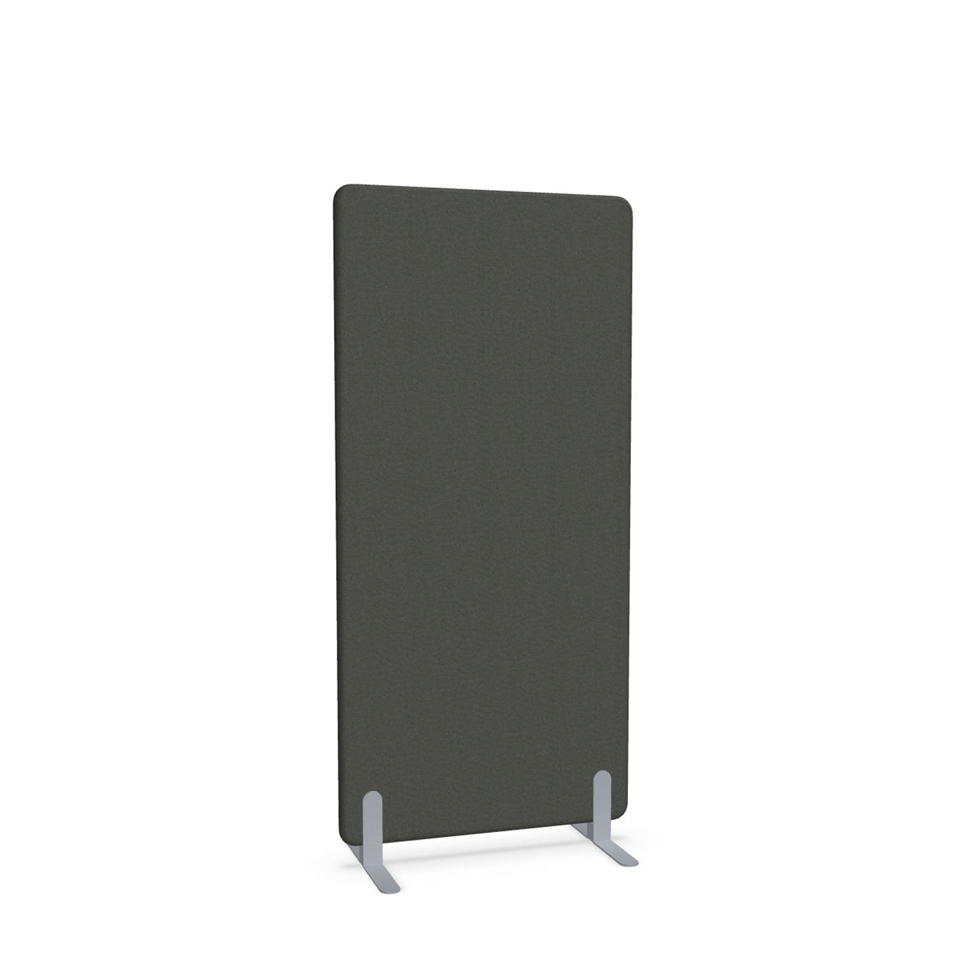 Image of Trennwand Mdd Sonic 80x165 cm, Freistehende Füsse, Schwarz/Silbergrau, Neu