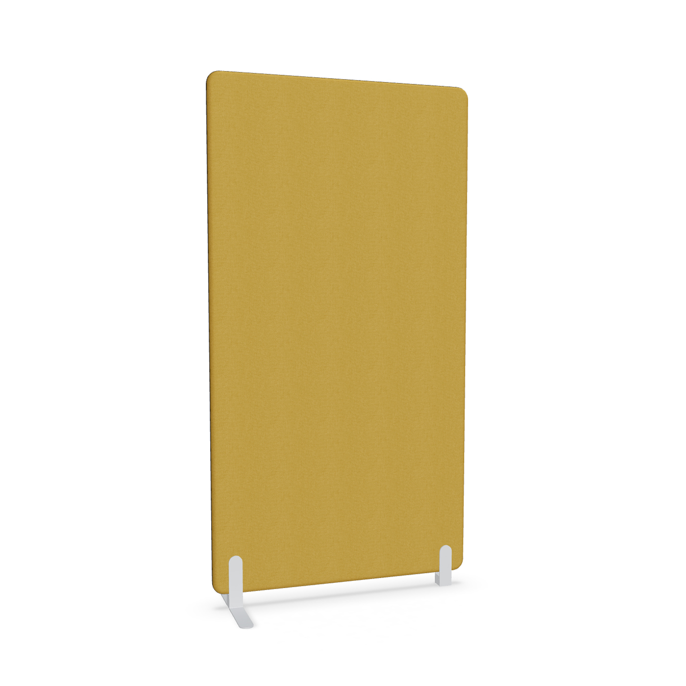 Image of Trennwand Mdd Sonic 100x185 cm, Freistehender Fuss und Distanzfuss, Gelb/Weiss, Neu