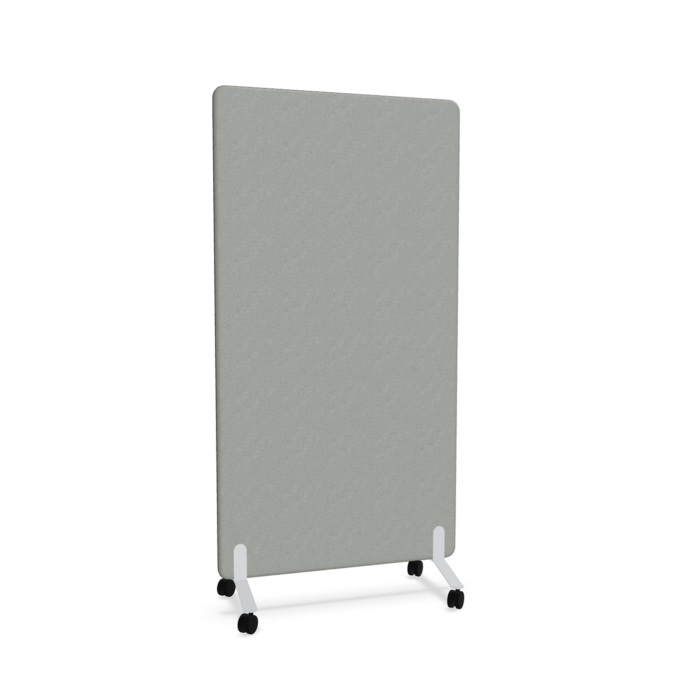 Image of Trennwand Mdd Sonic 100x185 cm, auf Rollen, Grau/Weiss, Neu