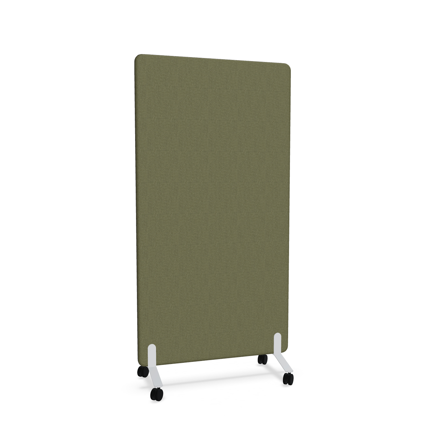 Image of Trennwand Mdd Sonic 100x185 cm, auf Rollen, Olivgrün/Weiss, Neu
