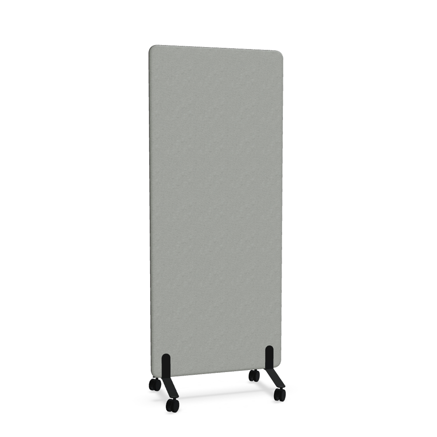 Image of Trennwand Mdd Sonic 80x185 cm, auf Rollen, Grau/Schwarz, Neu