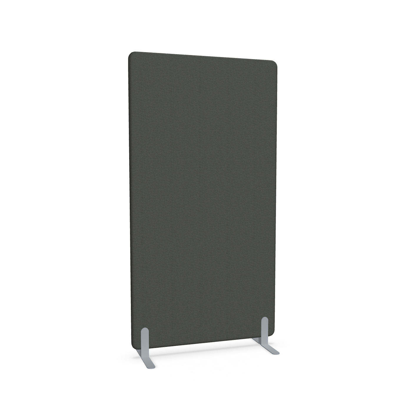 Image of Trennwand Mdd Sonic 100x185 cm, Freistehende Füsse, Schwarz/Silbergrau, Neu