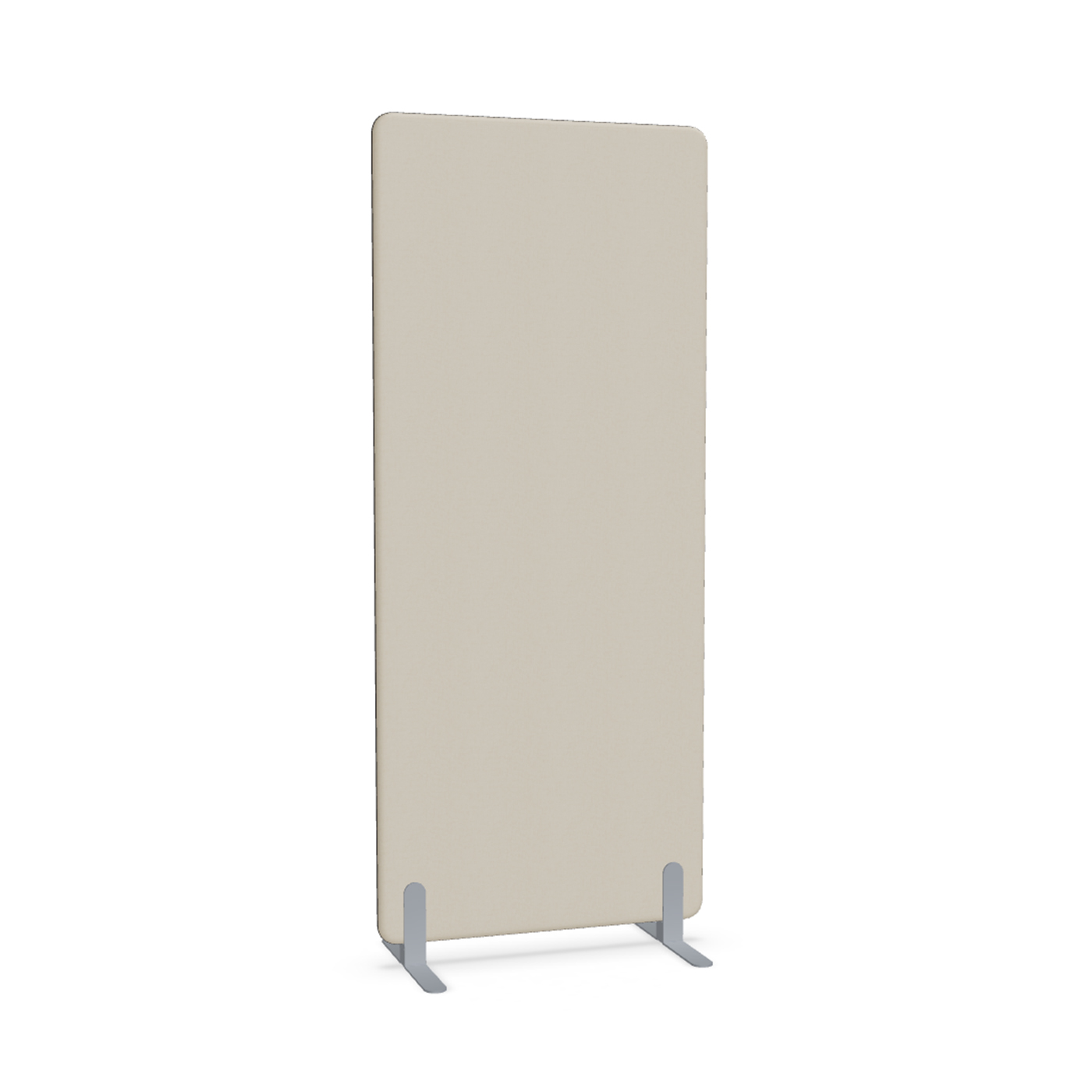 Image of Trennwand Mdd Sonic 80x185 cm, Freistehende Füsse, Beige/Silbergrau, Neu