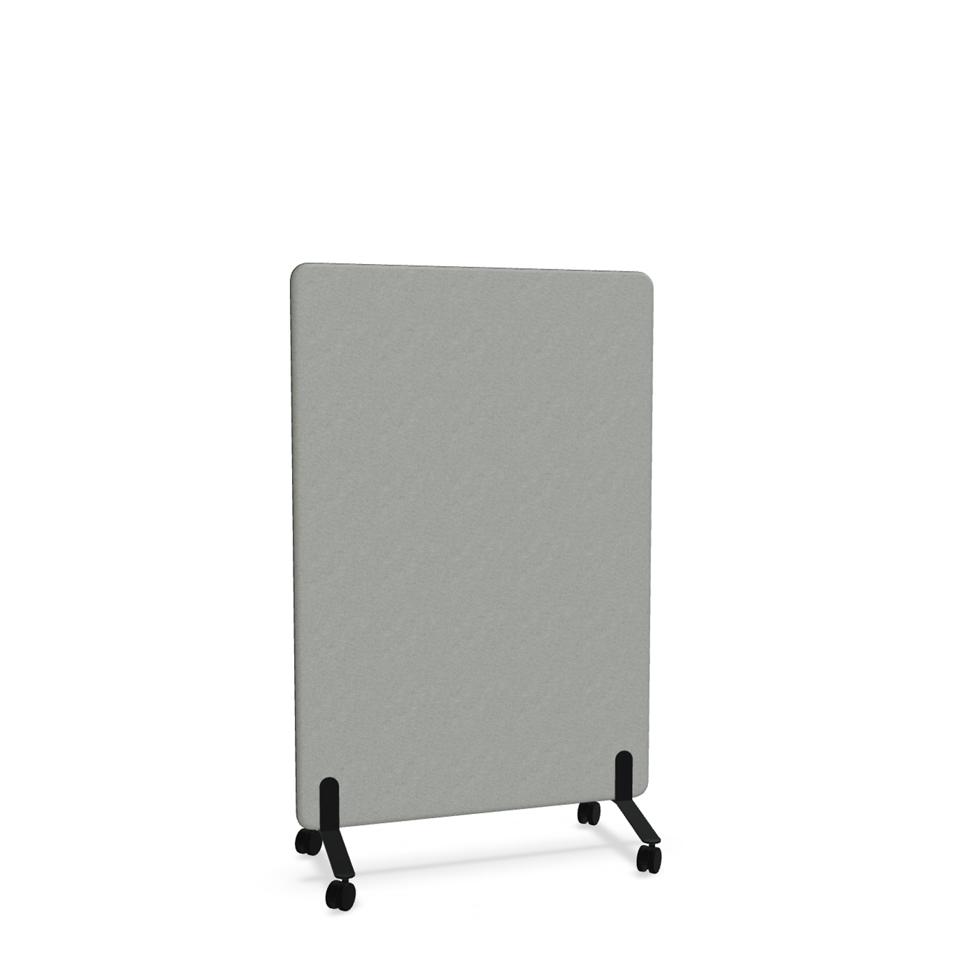 Image of Trennwand Mdd Sonic 100x145 cm, auf Rollen, Grau/Schwarz, Neu