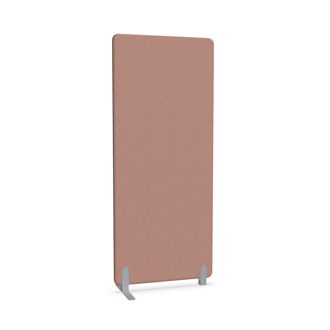 Image of Trennwand Mdd Sonic 80x185 cm, Freistehender Fuss und Distanzfuss, Rosa/Silbergrau, Neu