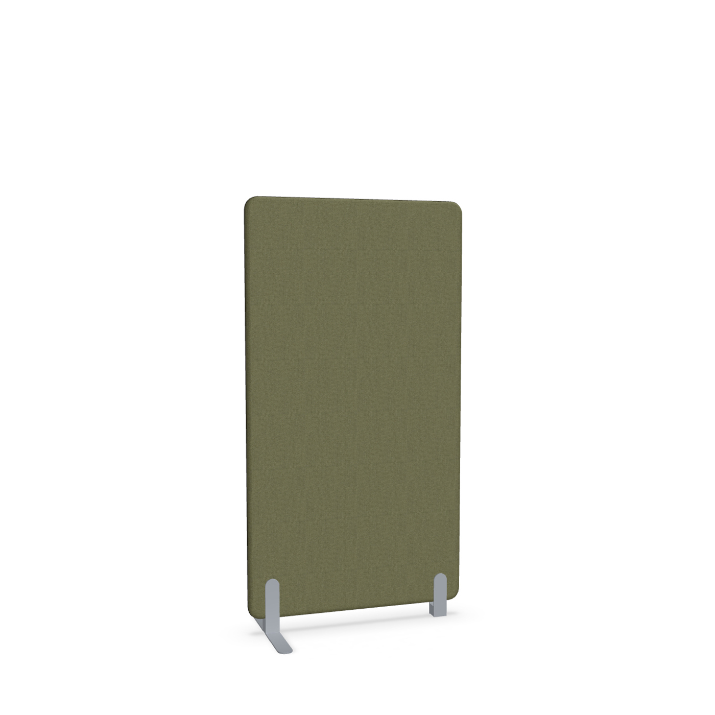 Image of Trennwand Mdd Sonic 80x145 cm, Freistehender Fuss und Distanzfuss, Olivgrün/Silbergrau, Neu