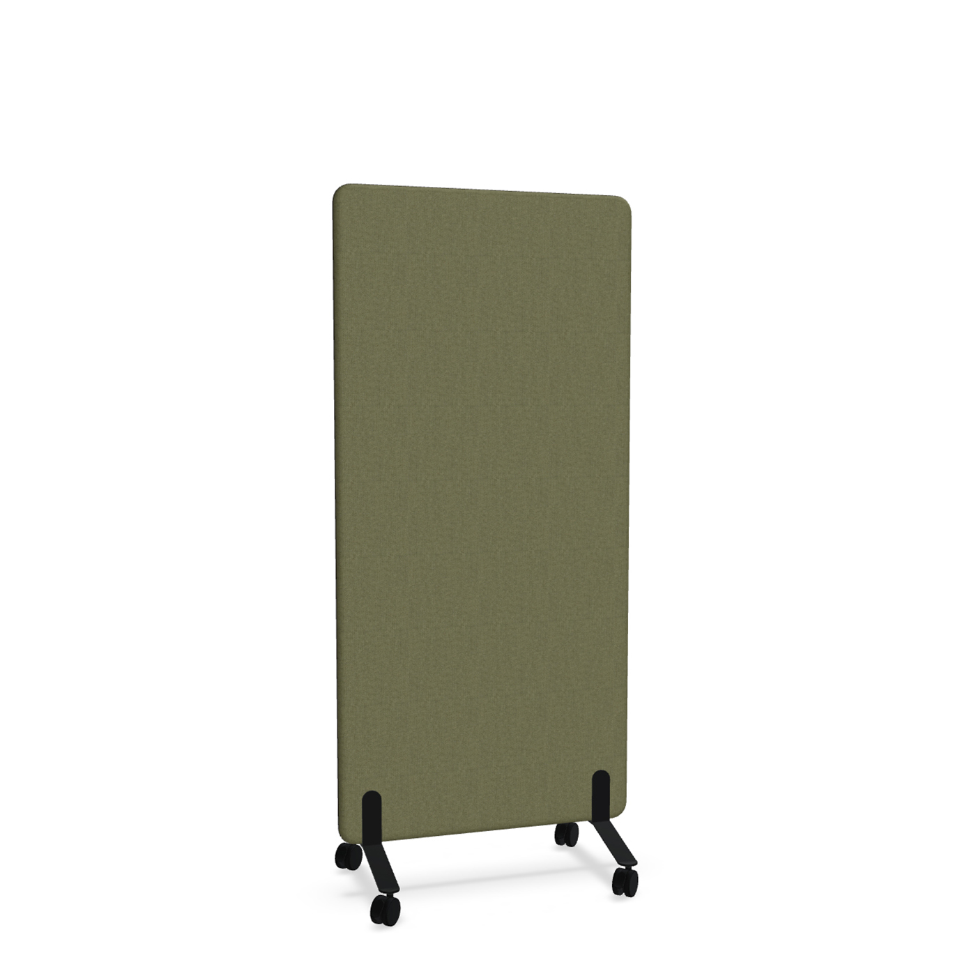 Image of Trennwand Mdd Sonic 80x165 cm, auf Rollen, Olivgrün/Schwarz, Neu