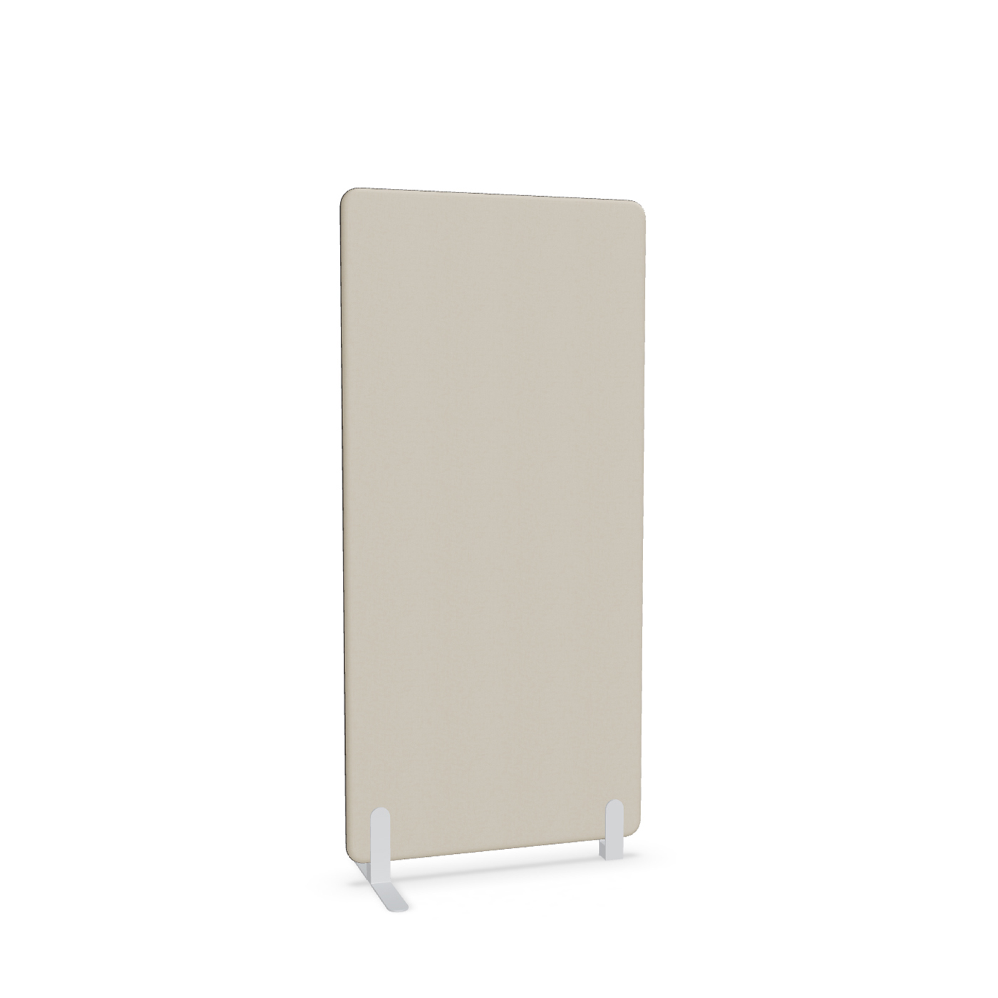 Image of Trennwand Mdd Sonic 80x165 cm, Freistehender Fuss und Distanzfuss, Beige/Weiss, Neu