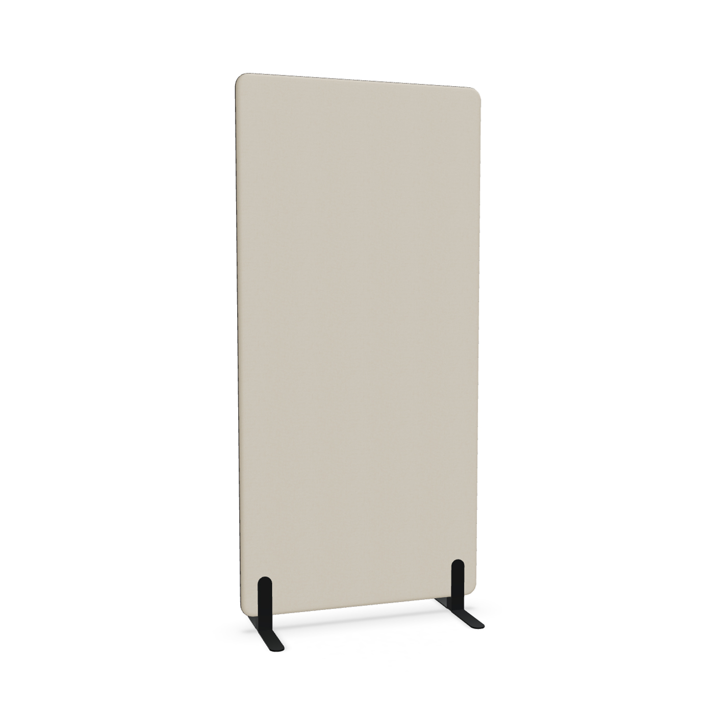 Image of Trennwand Mdd Sonic 90x185 cm, Freistehende Füsse, Beige/Schwarz, Neu