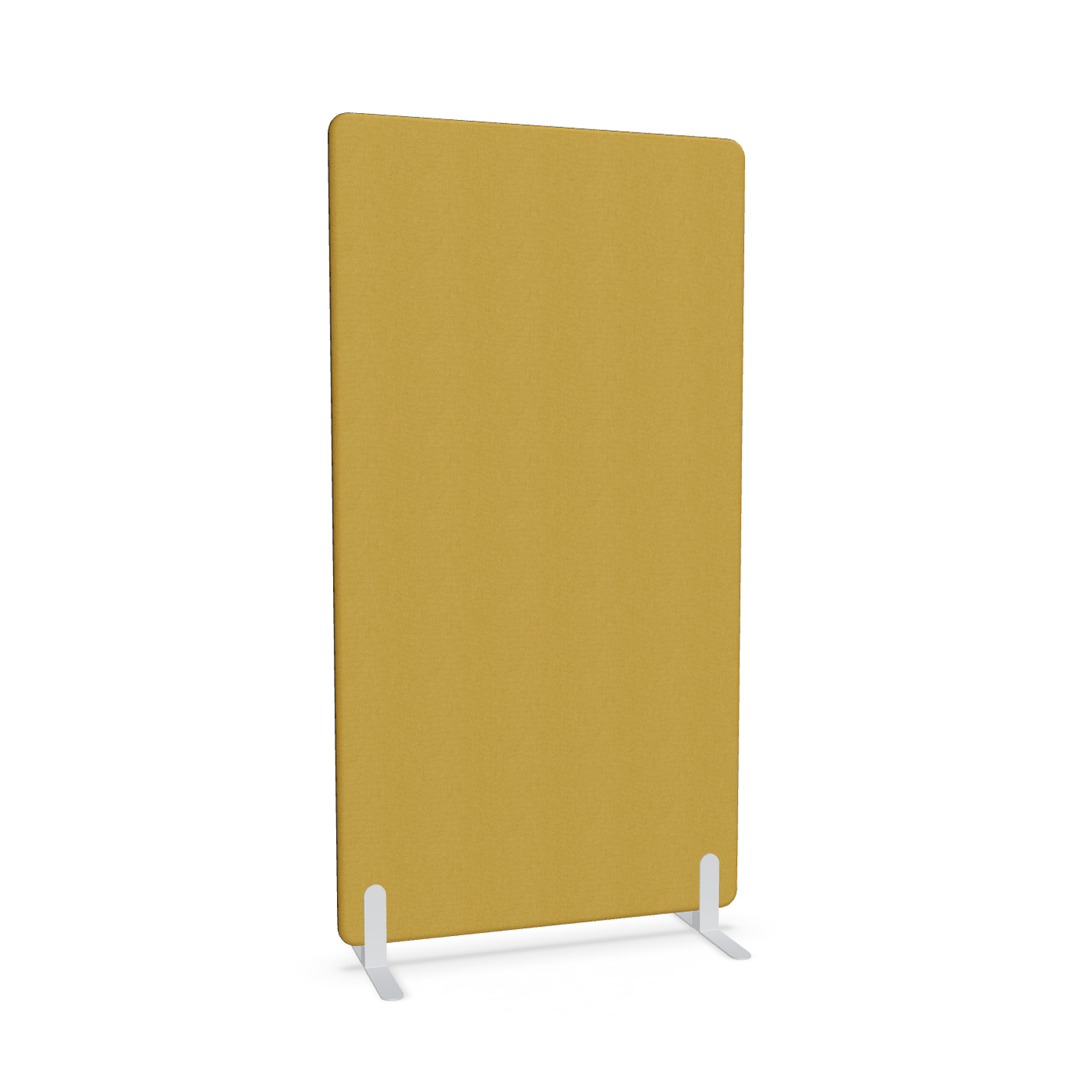 Image of Trennwand Mdd Sonic 100x185 cm, Freistehende Füsse, Gelb/Weiss, Neu