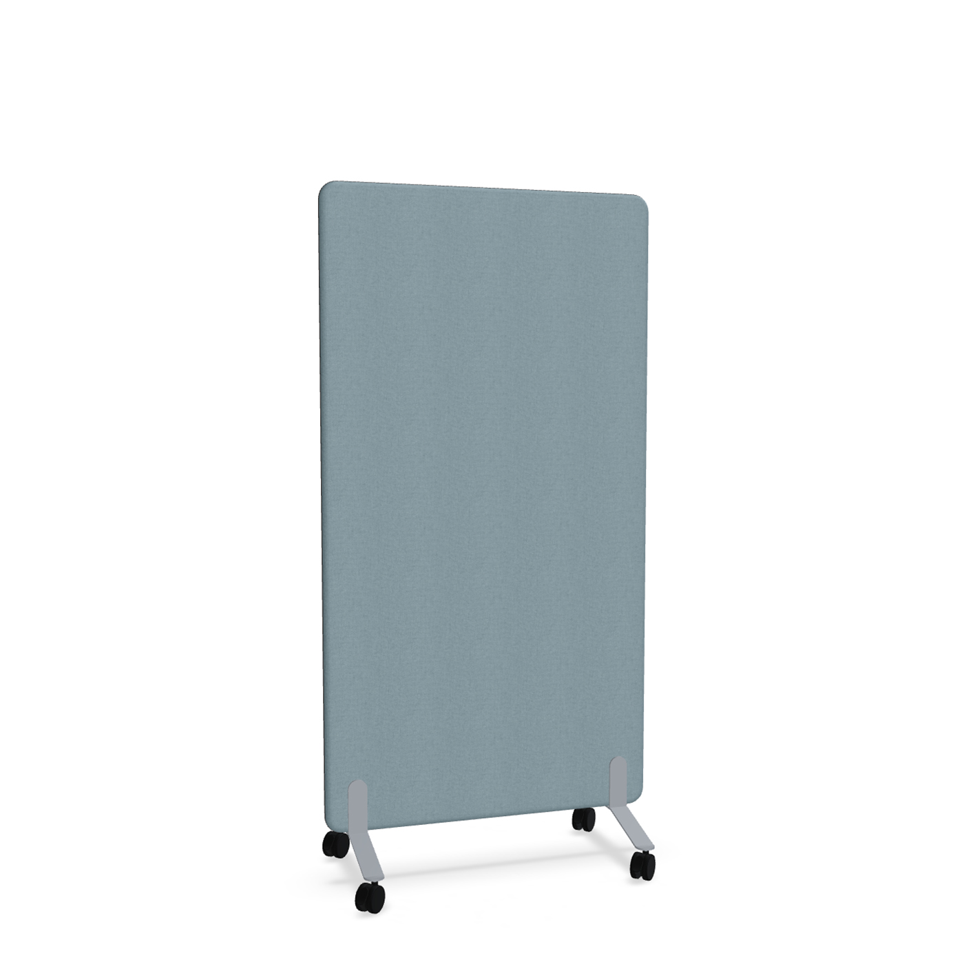 Image of Trennwand Mdd Sonic 90x165 cm, auf Rollen, Blau/Silbergrau, Neu