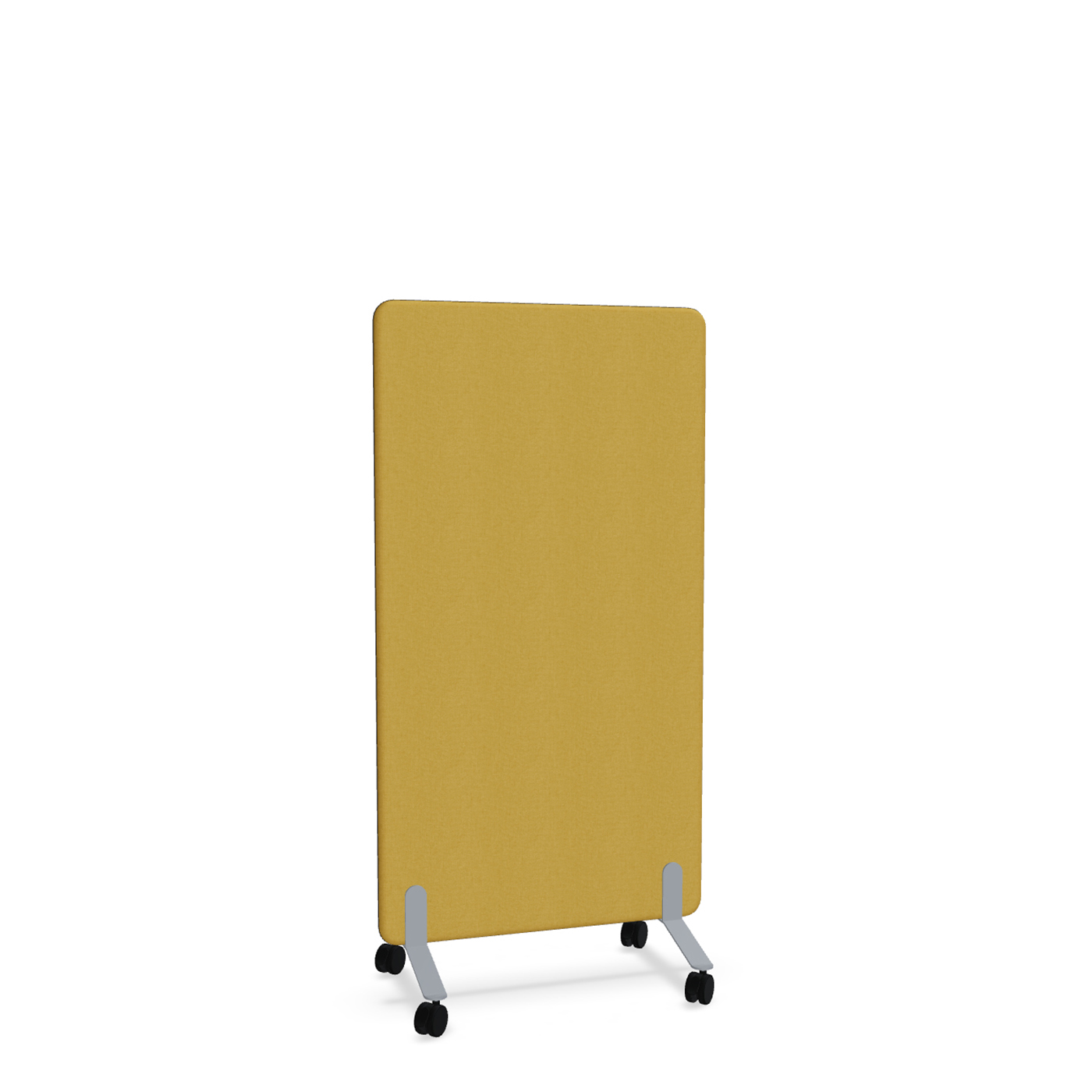 Image of Trennwand Mdd Sonic 80x145 cm, auf Rollen, Gelb/Silbergrau, Neu