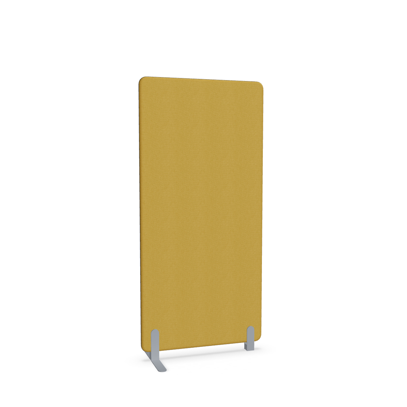 Image of Trennwand Mdd Sonic 80x165 cm, Freistehender Fuss und Distanzfuss, Gelb/Silbergrau, Neu